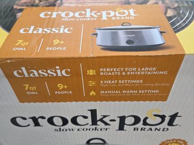 Crock-Pot Classic 7-Qt Oval Slow Cooker Charcoal Steel