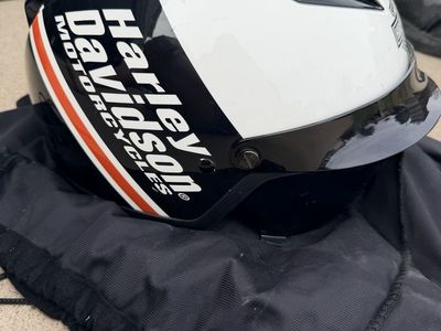 Harley motorcycle helmet half face with visor s/m