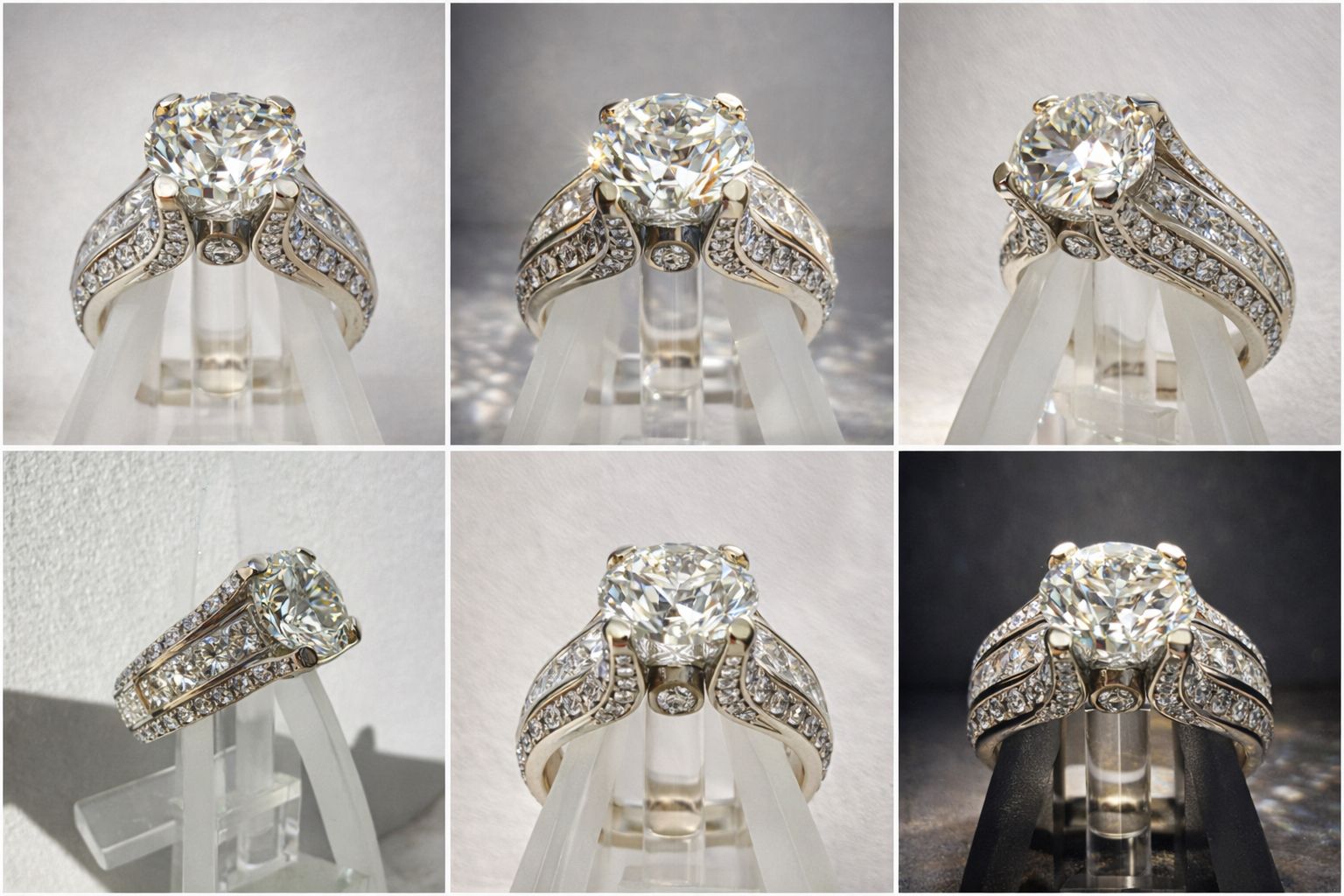 GIA Certified 7.12 CTW Round Diamond Ring