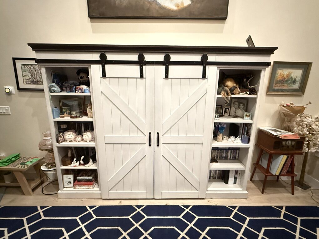 Farmhouse Style Entertainment Center & 55 TV