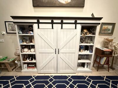 Farmhouse Style Entertainment Center & 55 TV