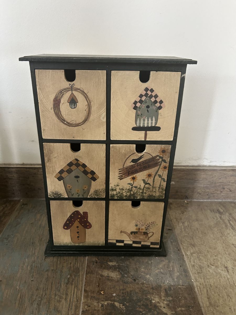 Rustic Country Mini 6-Drawer Cabinet / Organizer