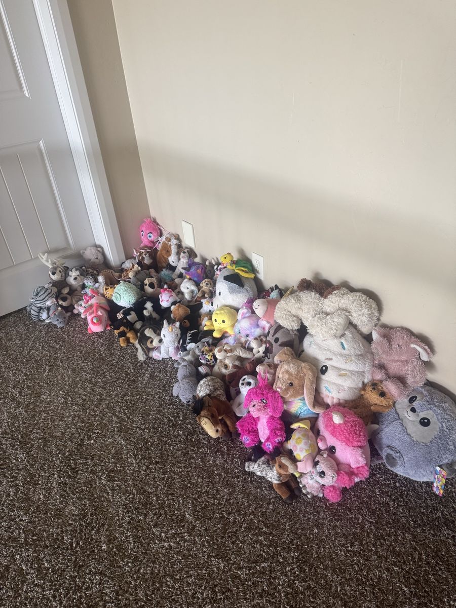 Assorted Stuffed Animal Plush Toy Lot - Various Brands & Sizes