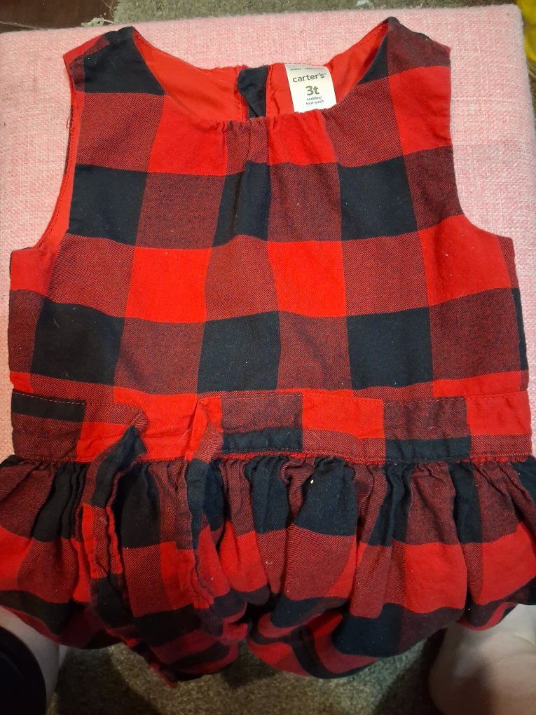 Carters 3T red and black dress