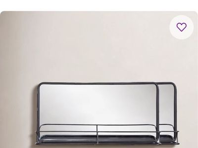 Birch Lane Redrow Iron Wall Mirror with Shelf