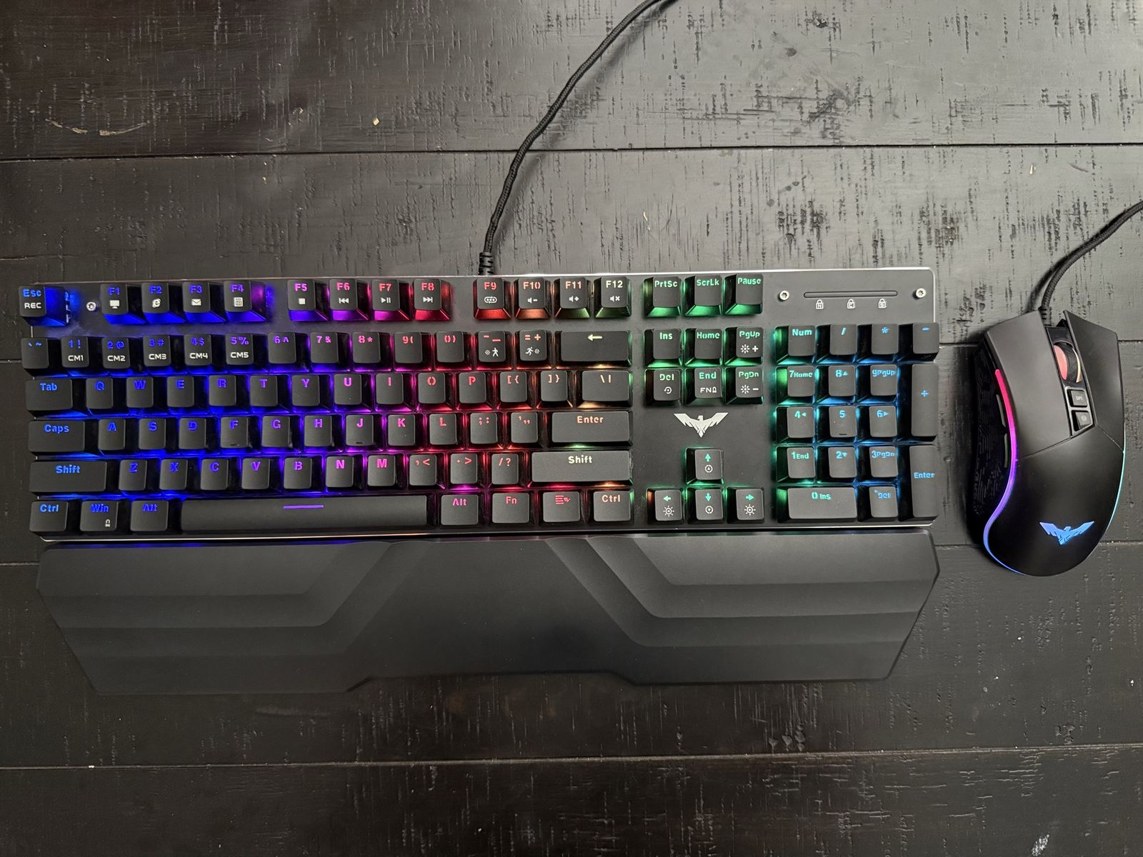 Havit RGB Mouse & Mechanical Gaming Keyboard (Blue Switches, Full Size)