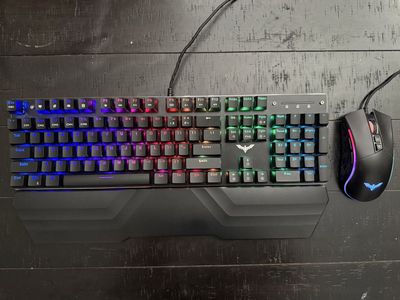 Havit RGB Mouse & Mechanical Gaming Keyboard (Blue Switches, Full Size)