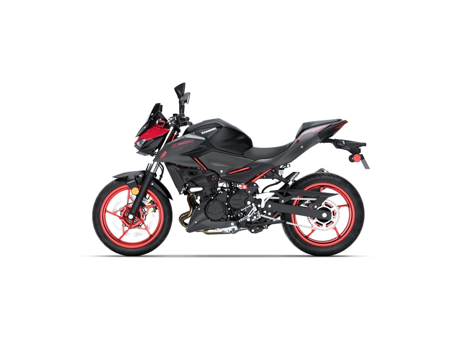 2024 Kawasaki Z500 SE ABS Candy Persimmon Red/Meta