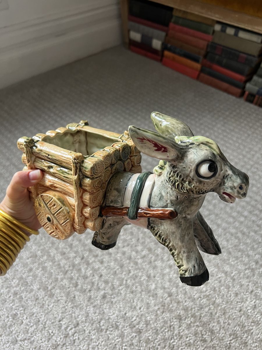 Vintage Donkey Planter