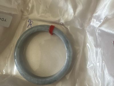 Jade Bangle Bracelet - Light Green/lavenderRound Shape