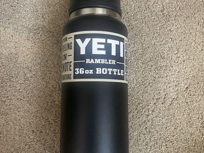 YETI Rambler 36oz Bottle with Chug Cap — Black, Brand New