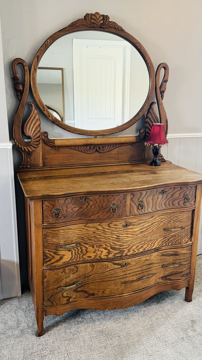 Antique Swan Dresser