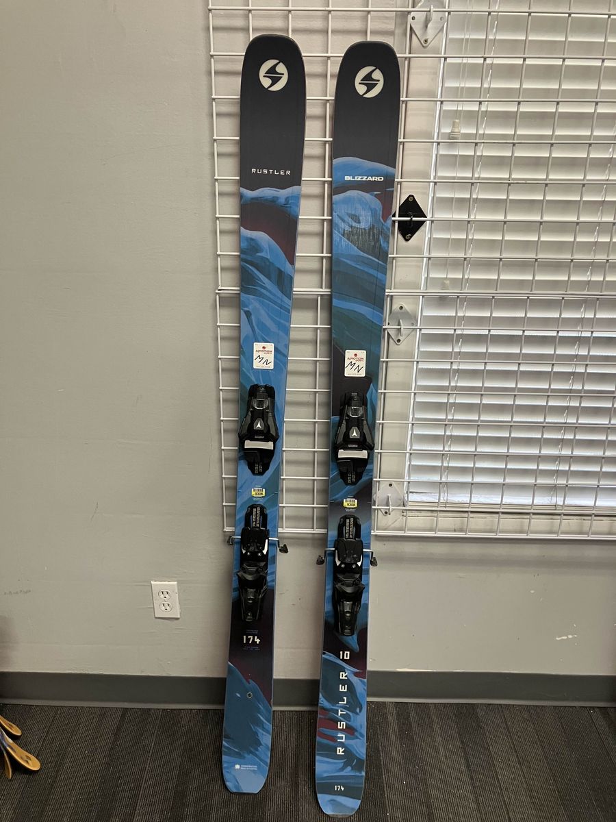 Used Blizzard Rustler 10 174cm Skis w/ Atomic Strive 11 GW Bindings