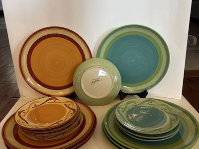 Retired Gail Pittman hand painted pottery collection-