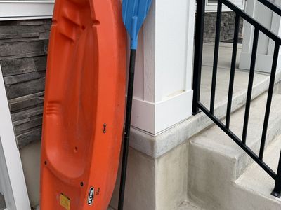 Lifetime Wave Youth Sit-On-Top Kayak with Blue Paddle - Orange