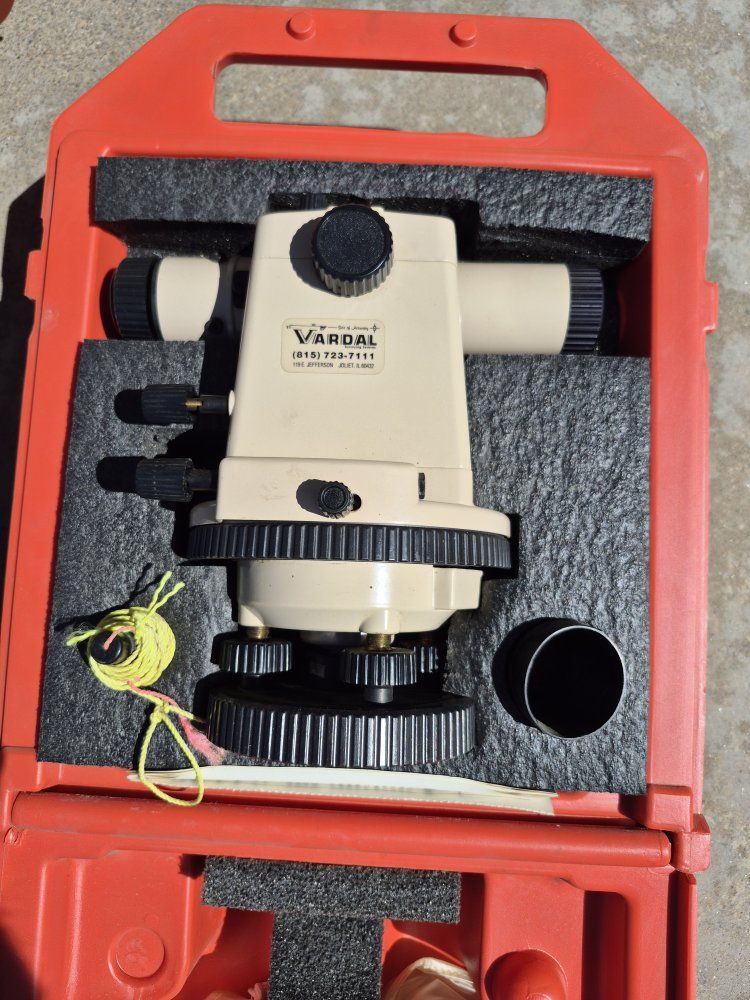 David White Optical Level with Tripod and Measuring Rod - Surveying Equipment Kit
