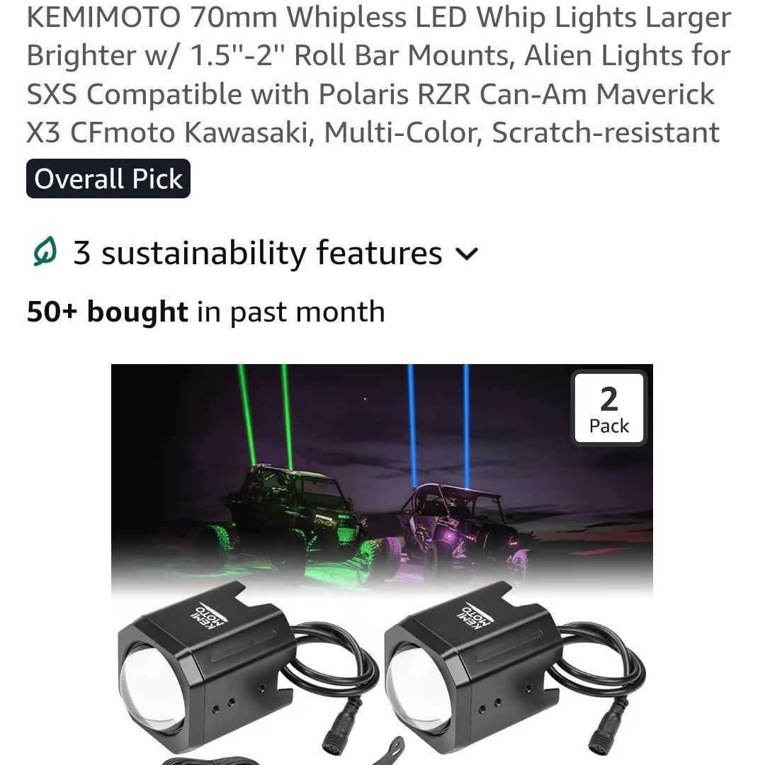 kemimoto led laser whips