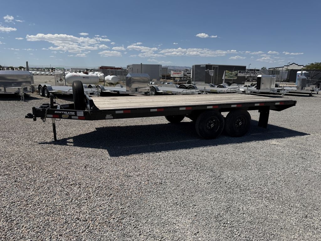 2023 Southland 8.5x18 14k Tube Frame Tandem Axle Deckover Flatbed Equipment Trailer