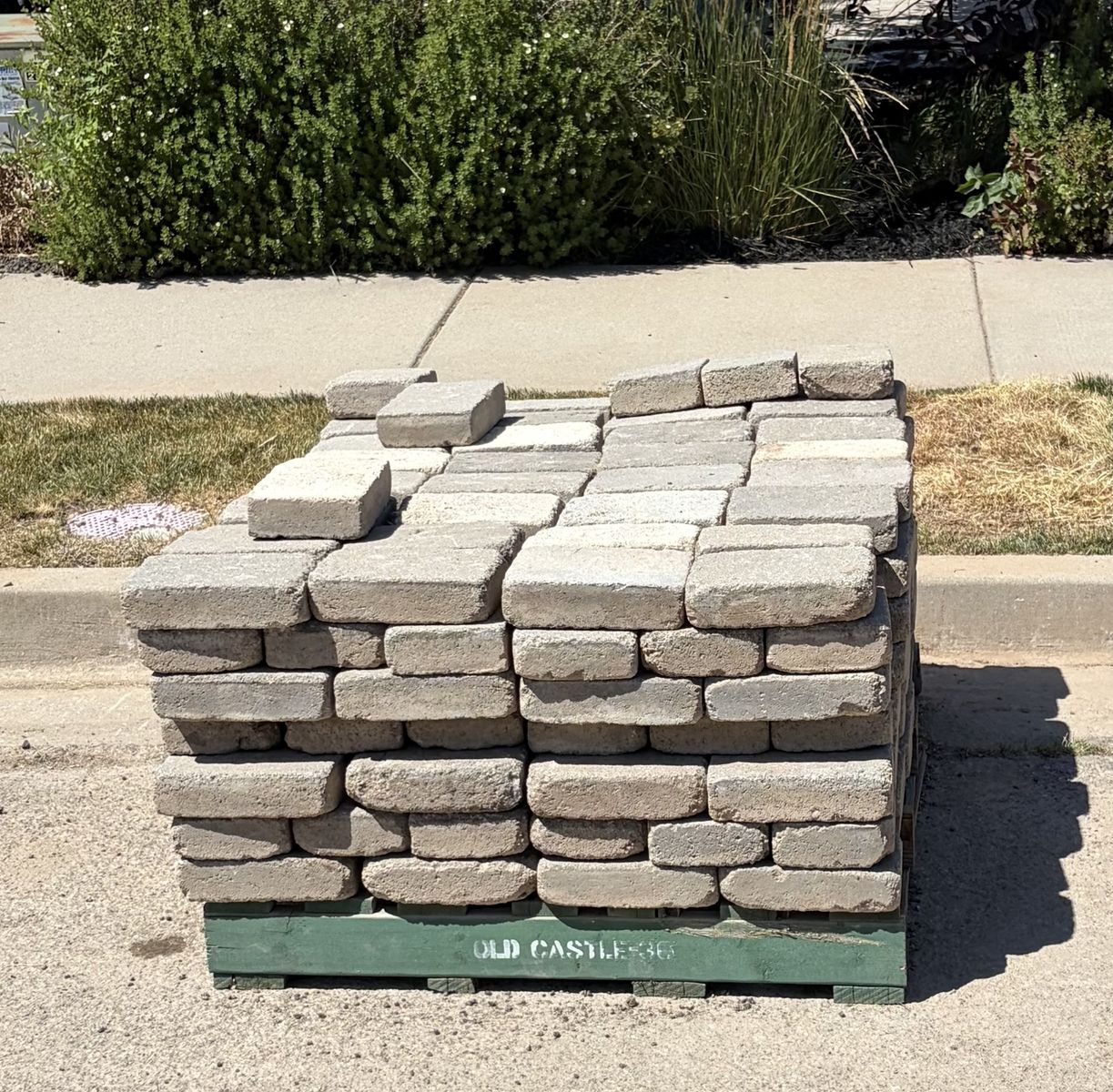 Grey Concrete Pavers - Approximately 50 sq ft