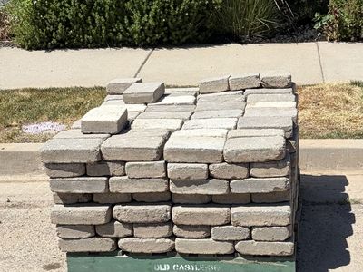 Grey Concrete Pavers - Approximately 50 sq ft
