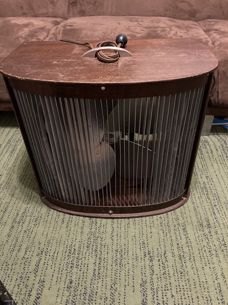 Antique Wood Window Fan, Mathes Cooler