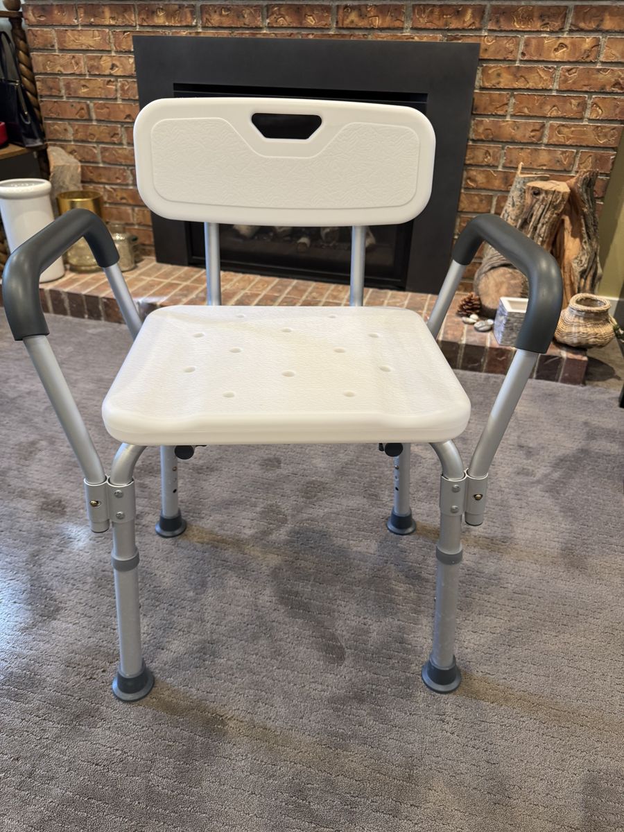 Shower Chair w/ Back And Padded Arms