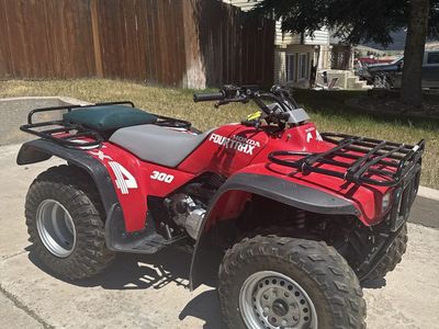1991 Honda FourTrax 300 4x4 ATV - Red, Electric Start, Manual Shift, Excellent Condition