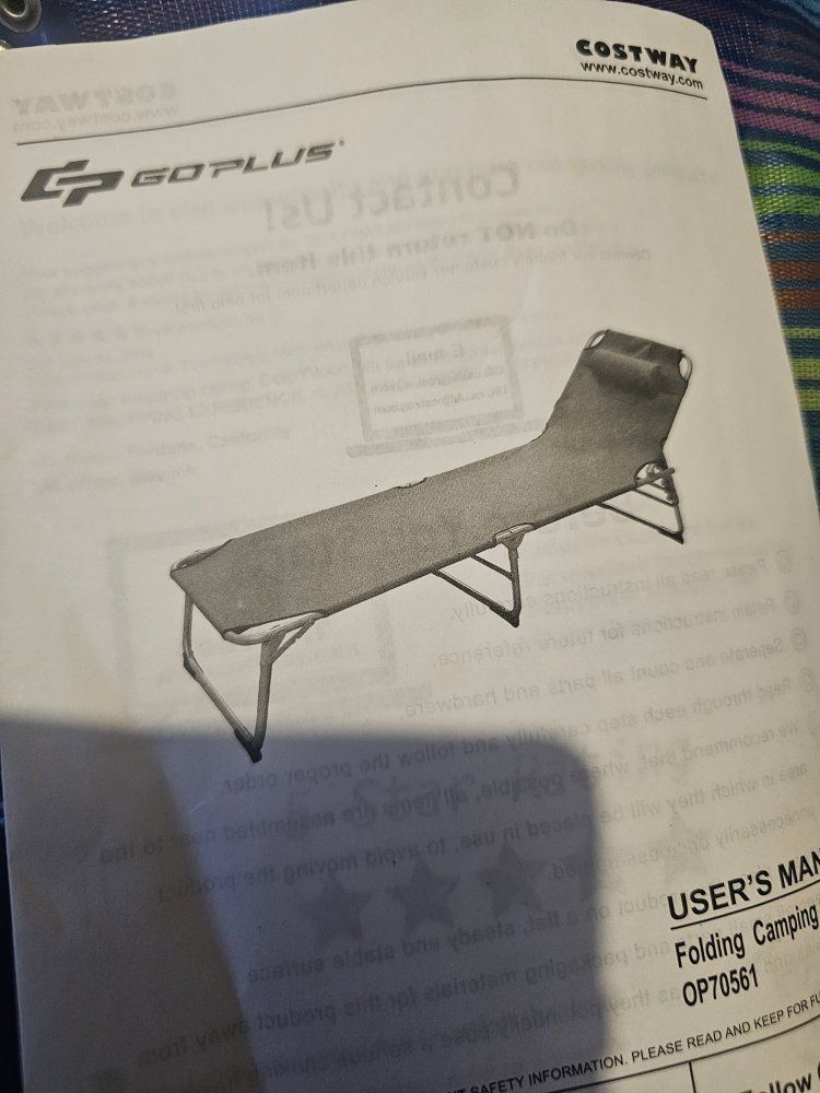 Folding camping cot