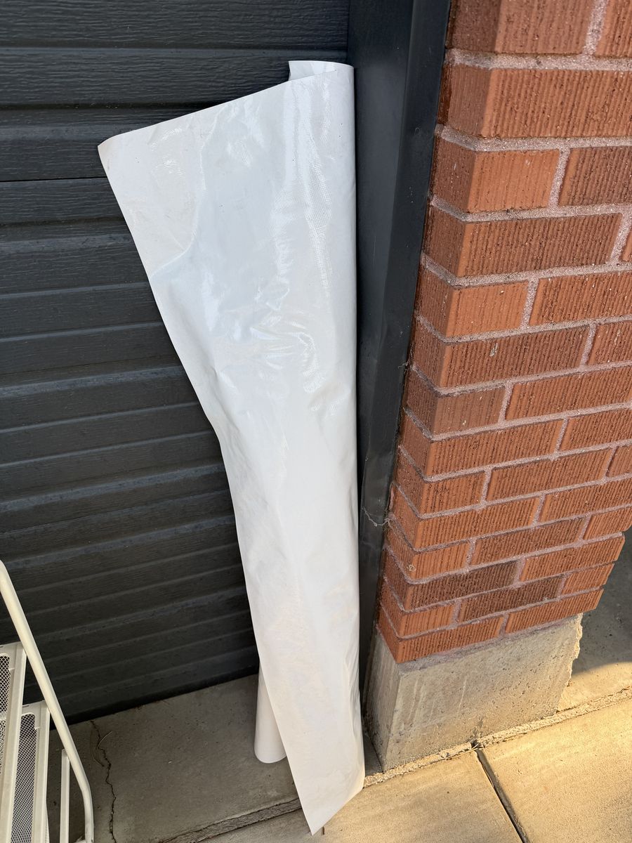 Roll of White Oilcloth