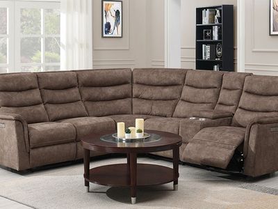 BRAND NEW! Power Motion brown Sectional