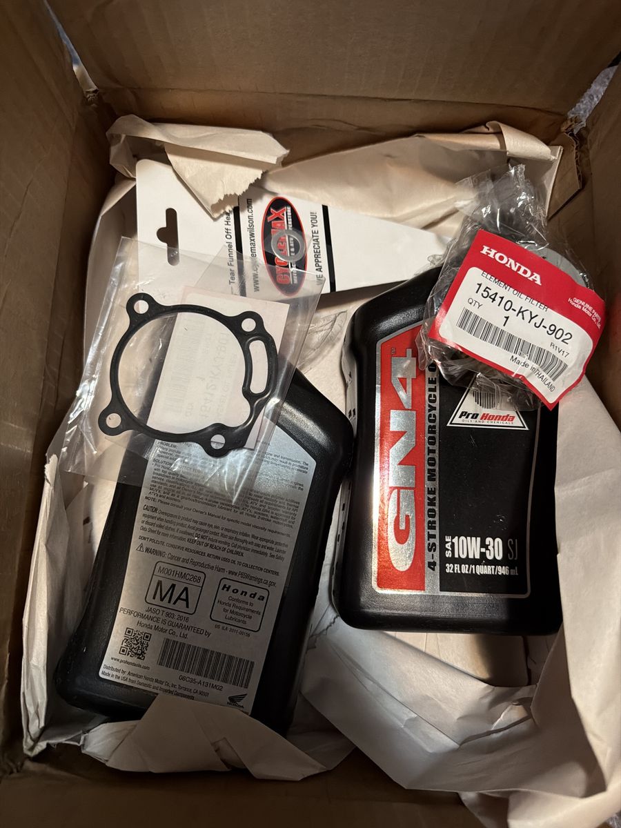 Oil change kit for Honda rebel