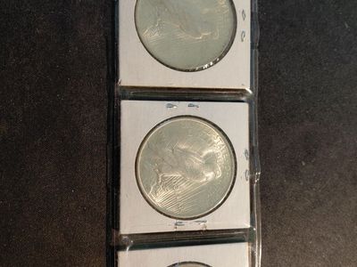 3 silver peace dollars