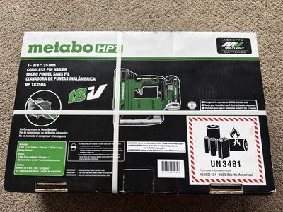 Metabo Cordless Pin Nailer New Un Opened