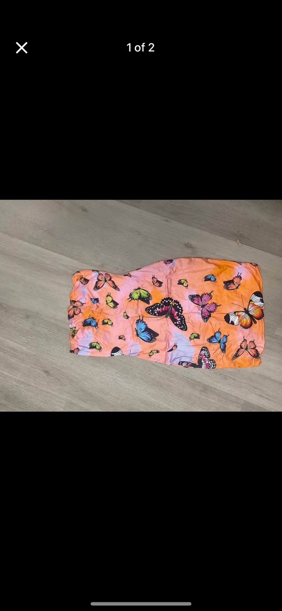 Butterfly Strapless Dress