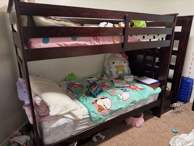 Twin bunkbed w/stairs and drawers $150.00