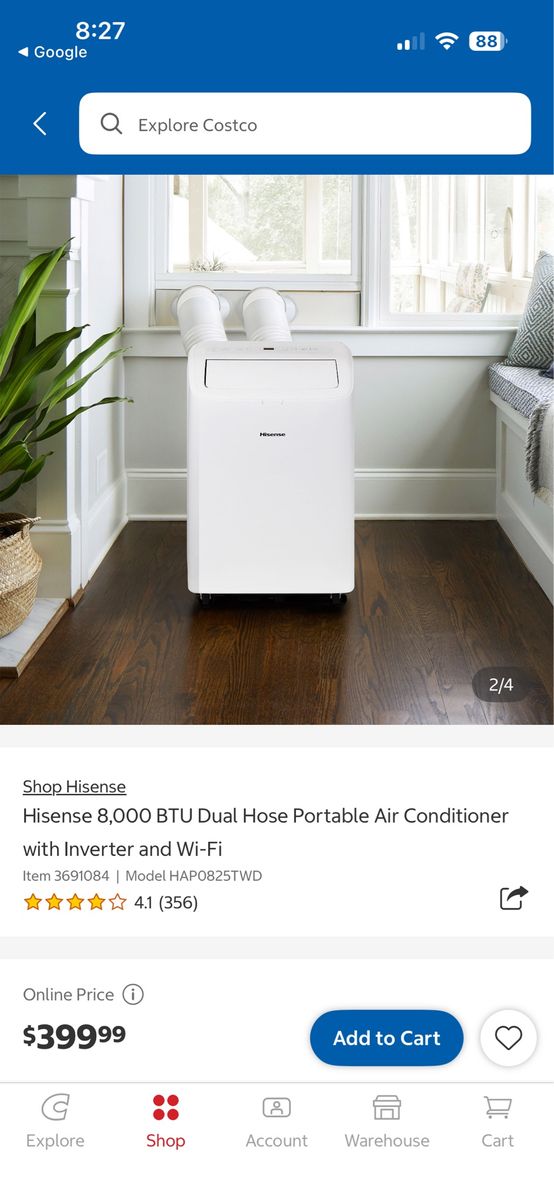 Hisense 8,000 BTU Air Conditioner