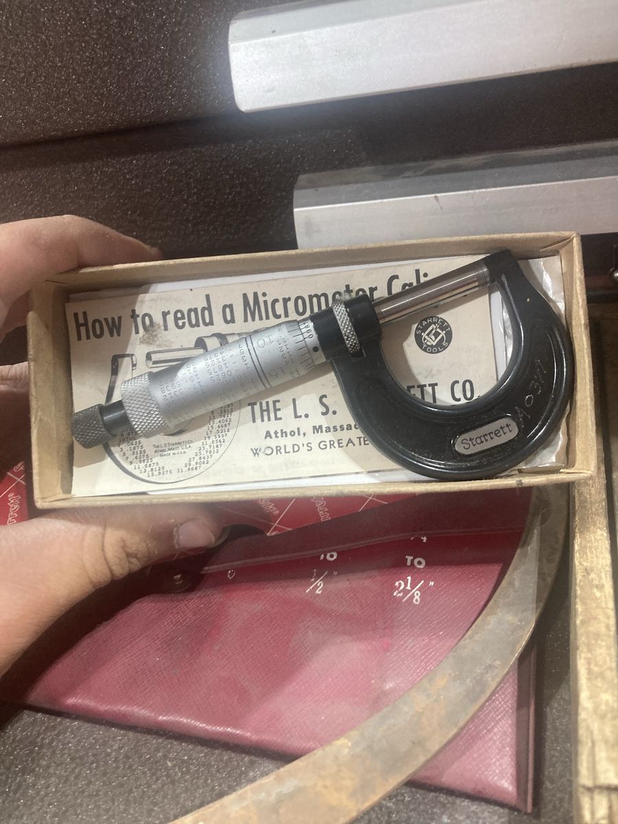 Vintage L.S Starrett outside micrometer