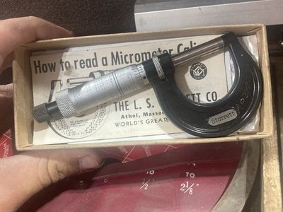 Vintage L.S Starrett outside micrometer