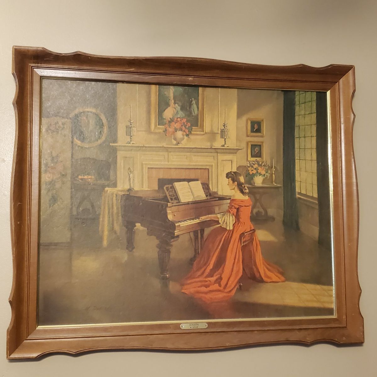 Vintage Framed Wall Art Print - Sonata by H. Didley