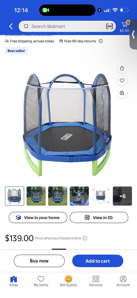 Kids Trampoline with safety net