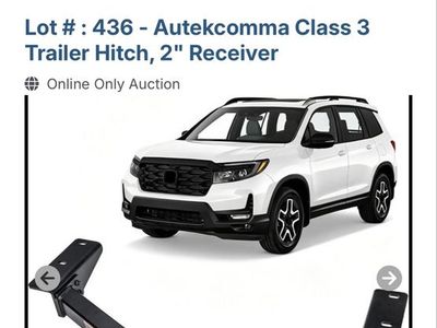Autekcomma TCG-030 Class 3 Trailer Hitch w/ 2-inch Receiver for Honda Passport (2019-2025)