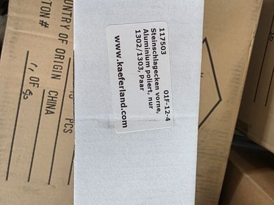 VW STONE GUARDS, FRONT FENDERS *GERMAN* ALUMINUM, LEFT & RIGHT, ALL BUGS 1950-79