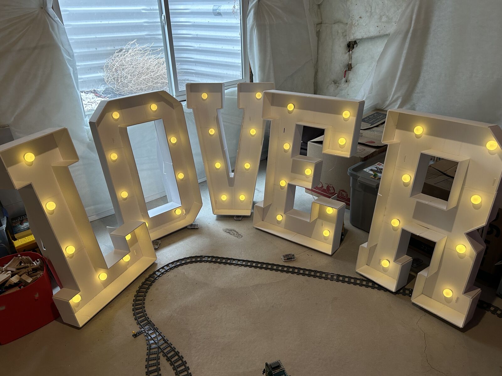 Light Up Marquee Letters LOVE, LOVER for events, wedding