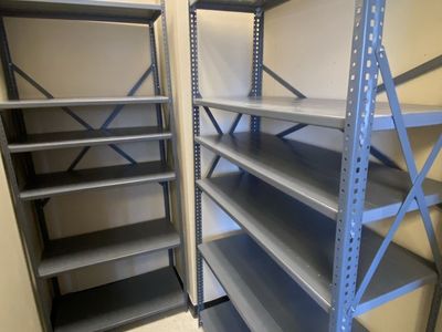Heavy-Duty Metal Storage Shelving Units - Adjustable 6-Shelf Industrial Garage Organization