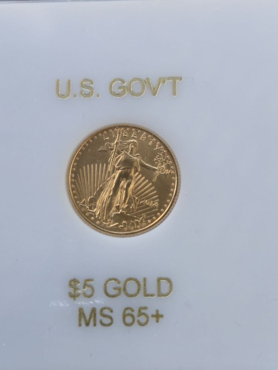 MS 65+ 1/10 gold $5 American Eagle
