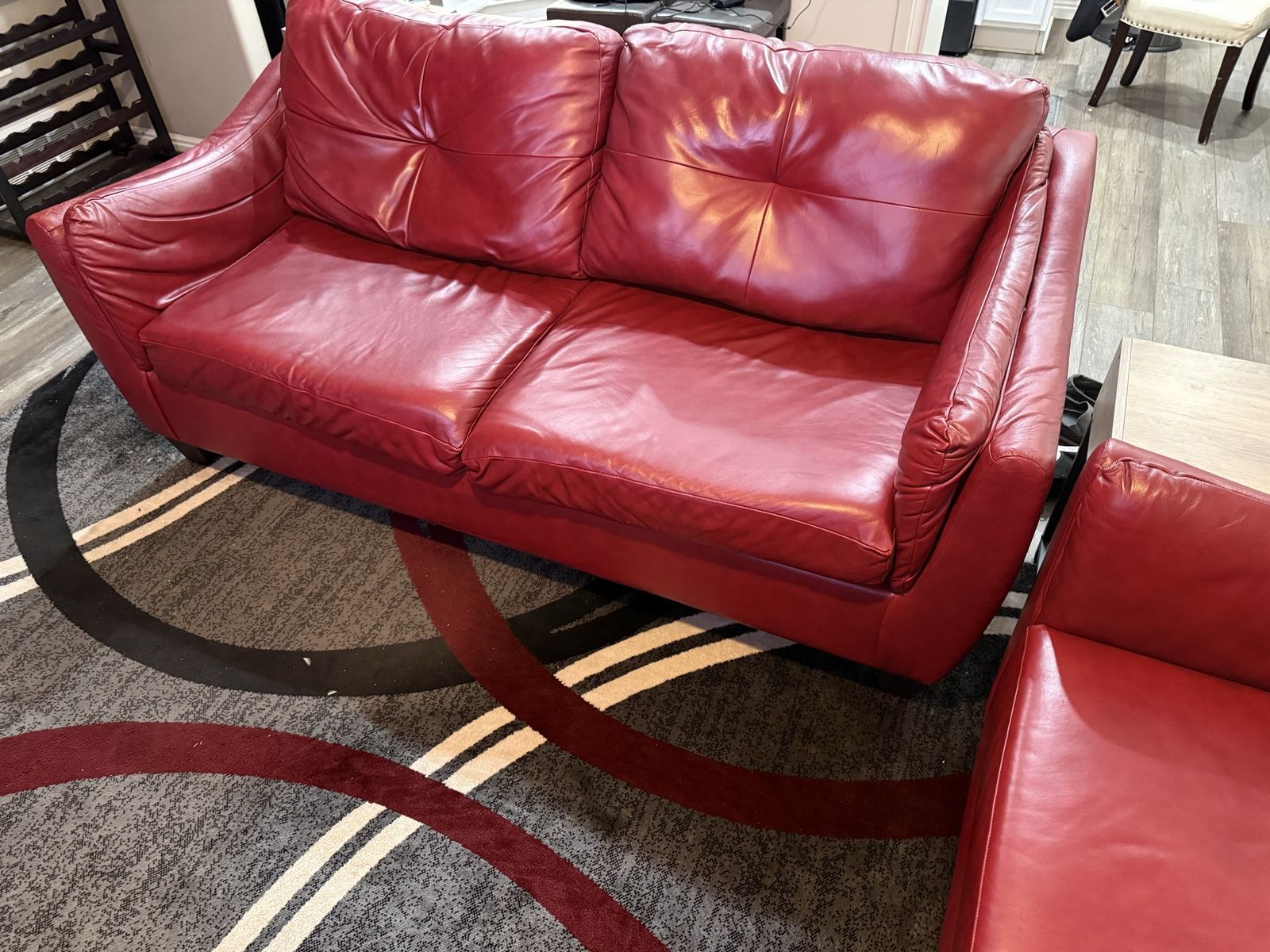 Leather Sofa and Loveseat Set