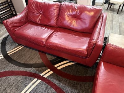 Leather Sofa and Loveseat Set