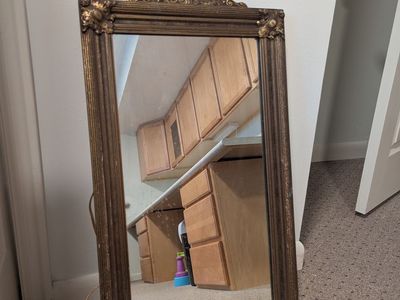 Vintage Gold Leaf Framed Mirror