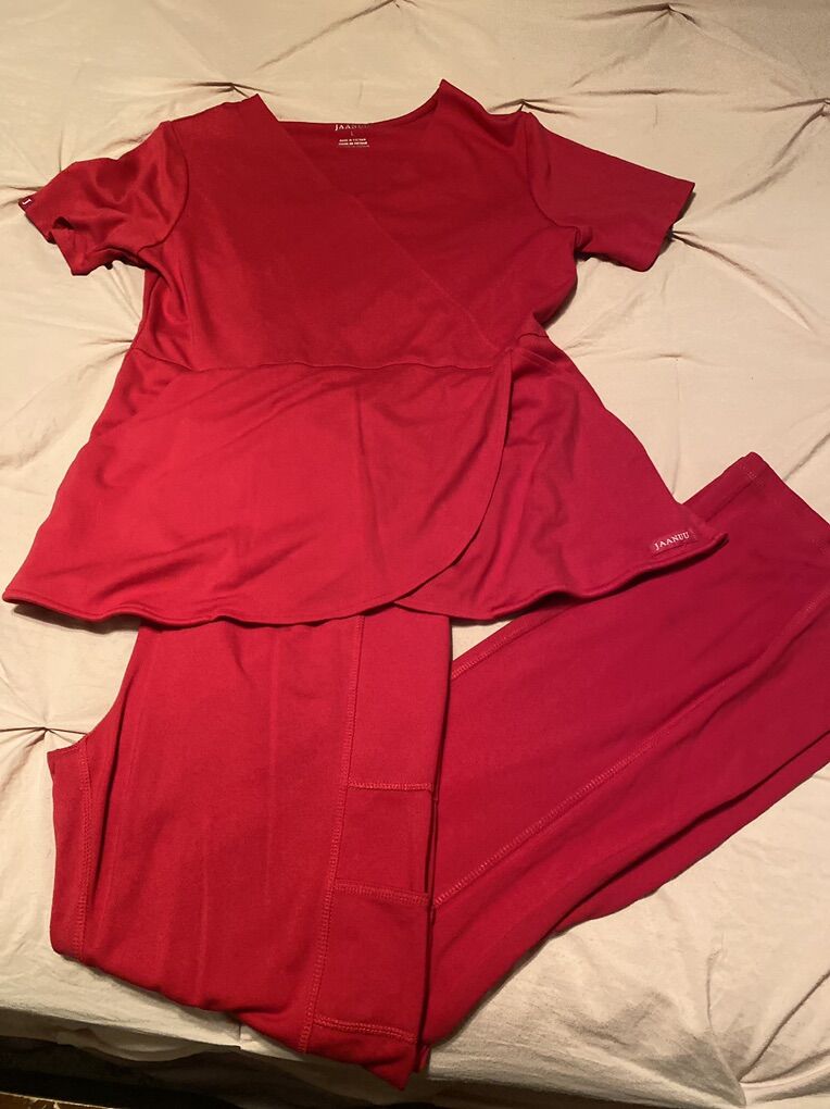 JAANUU size L Pink Scrubs