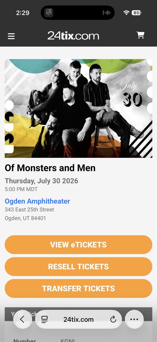 WET - GA single ticket Ogden twilight